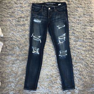 American Eagle skinny jeans with holes